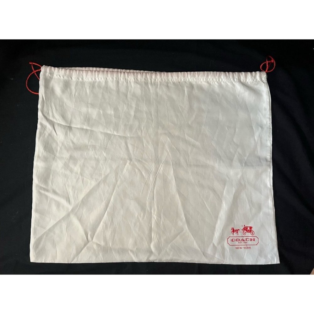 Coach Storage Drawstring Dust Bag Cover Storage White 19" x 23"